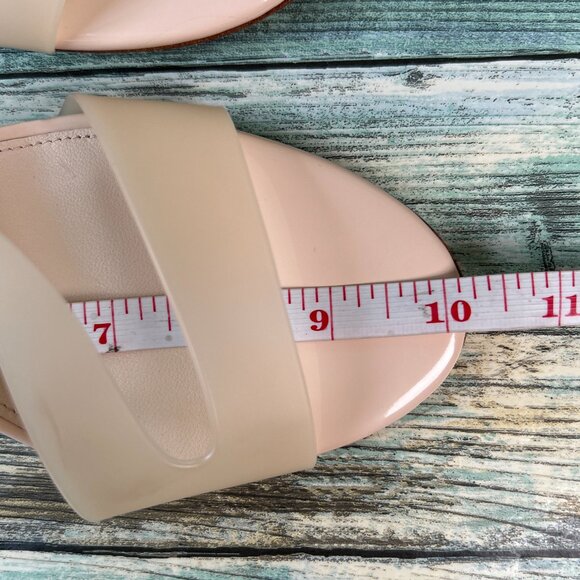 Deltan Tinsley Sandal Womens 9 Beige Silicone Open Toe Slip On Dress Eveningwear - Picture 7 of 11